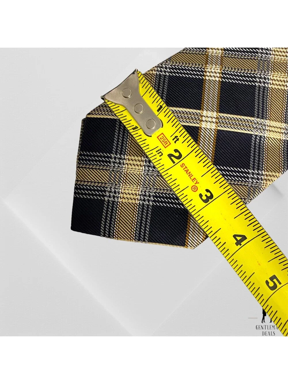 Burma Bibas Silk Mens Neck Tie Woven Tartan Glen Check Plaid  59 x3.3/4